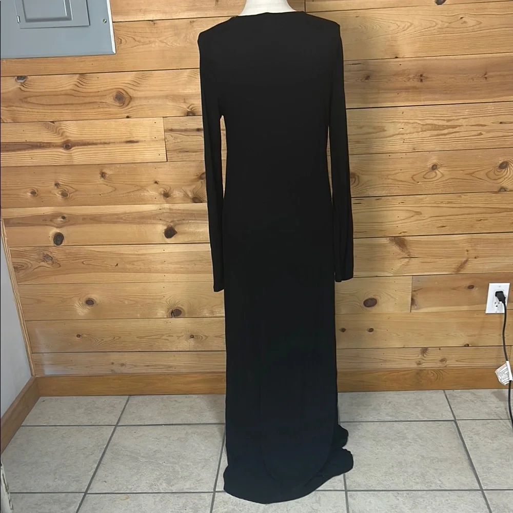 EUC Elegant BCBG Max Azria long sleeve draped lightweight jersey sweater dress - Picture 9 of 13
